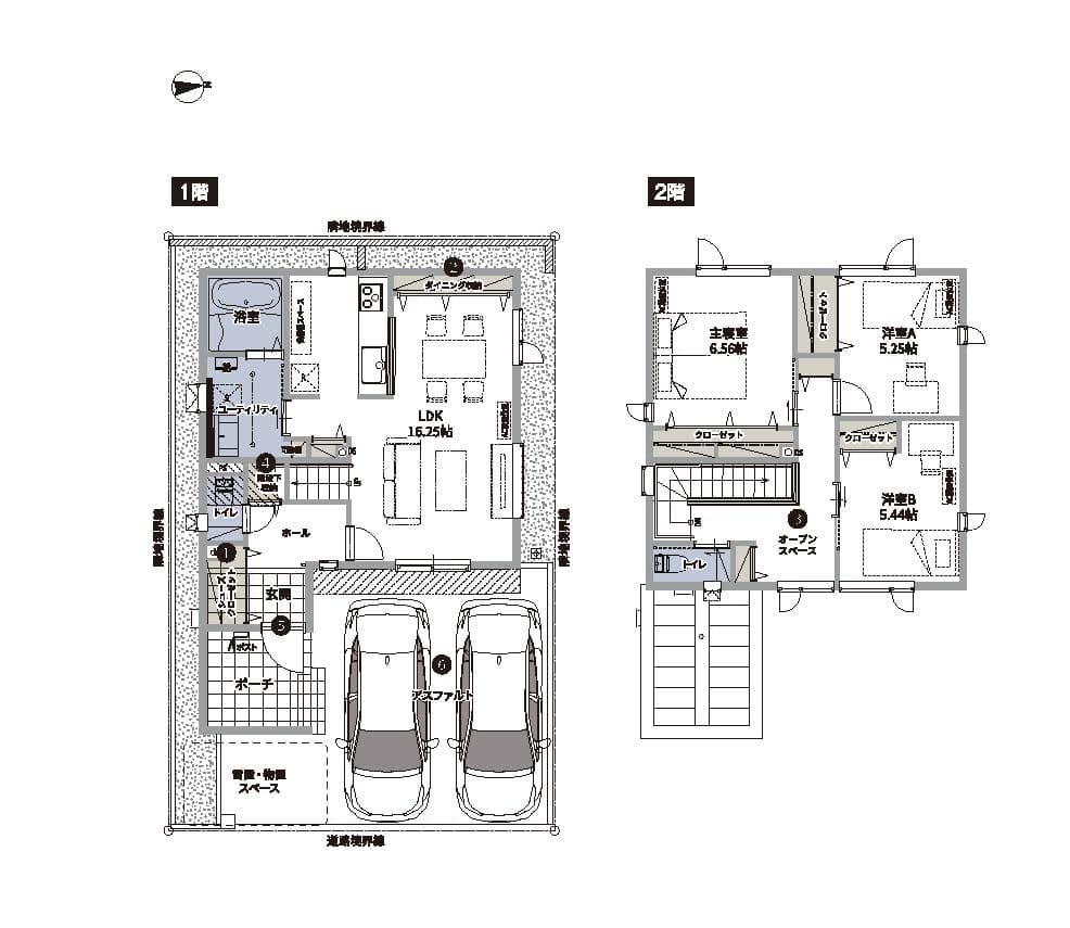 1号地 間取り図