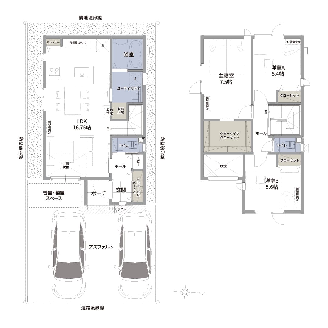 1号地 間取り図