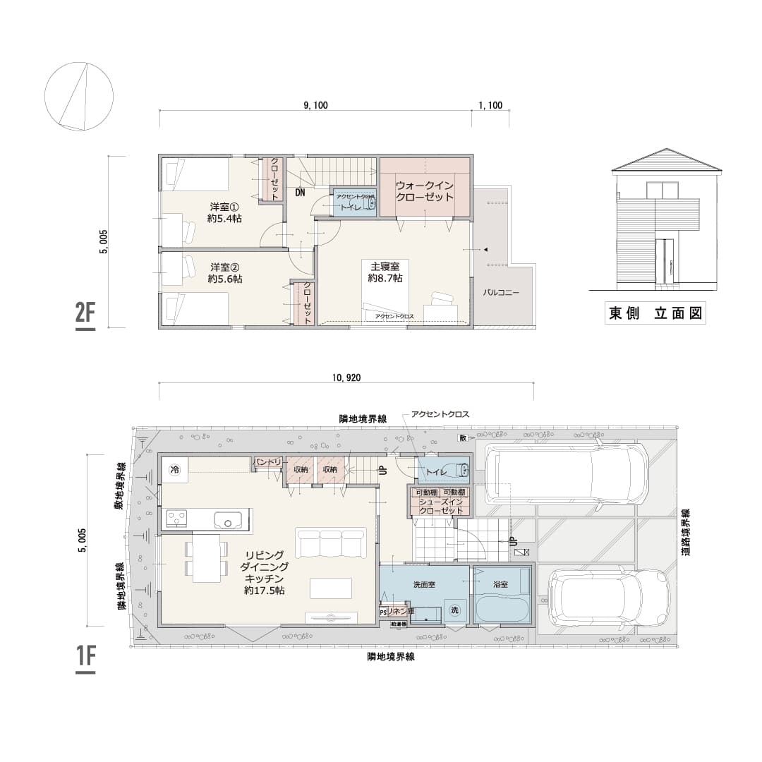 1号地 間取り図