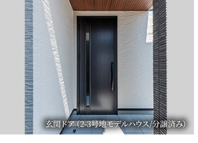 玄関ドア(2-3号地モデルハウス/分譲済み)